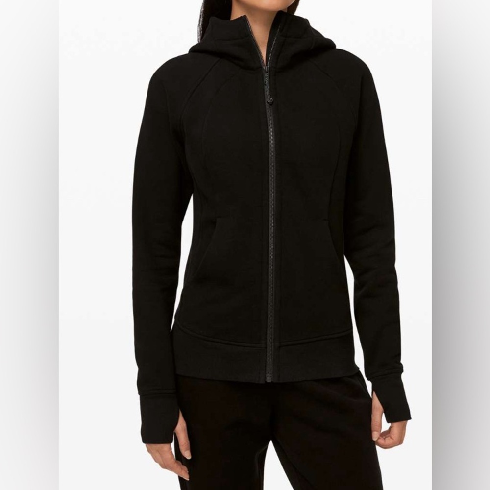NWOT Lululemon Scuba Hoodie *Light Cotton Fleece Black - Picture 1 of 7